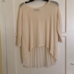 Nordstrom cream sweatshirt with a butterfly back